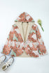 Vintage Floral Print Sherpa Lined Hooded Jacket